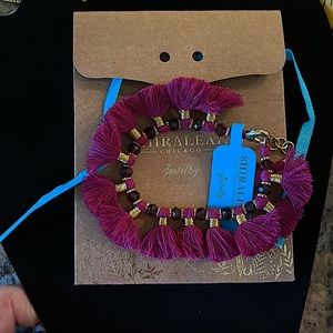 Shiraleah Anthropologie Clio Bracelet Magenta